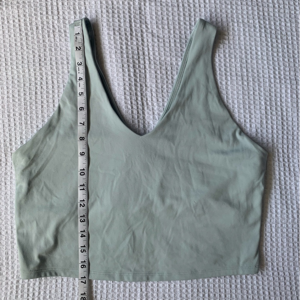 All in Motion Longline Cropped Tank Sport Bra Light Medium Support Mint Green XL - Picture 4 of 12